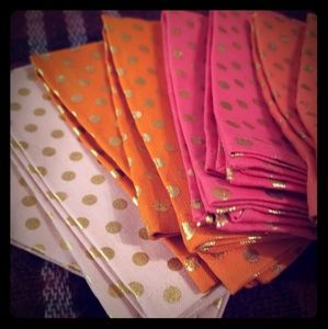 Polka dot cloth napkins